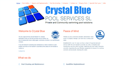 Desktop Screenshot of crystalblue-pool-services.com